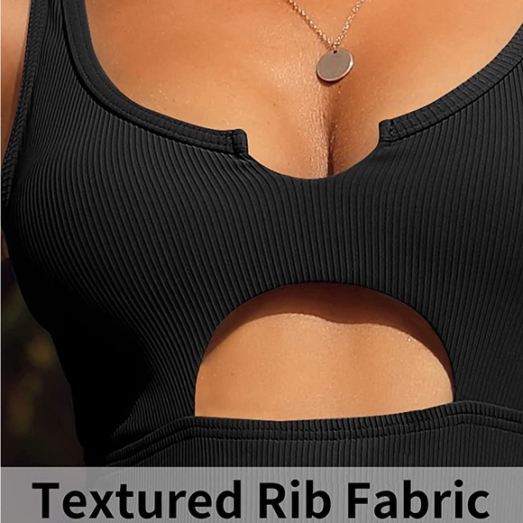 Charmo Ribbed One Piece Swimsuits for Women Cutout - Picture 3 of 8